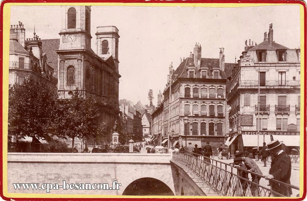 Pont de Battant - La Madeleine - Rue de la Madeleine - Le quai de Strasbourg à droite, le quai Veil Picard à gauche.